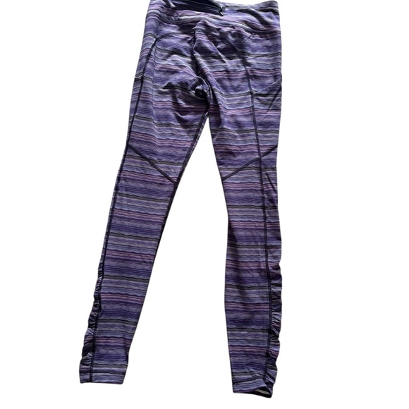 Lululemon Athletica Purple Striped Leggings size 6 L27 - Picture 5 of 8